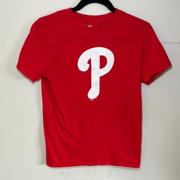 Genuine Merchandise Red Tee with White Logo - Picture 1 of 7
